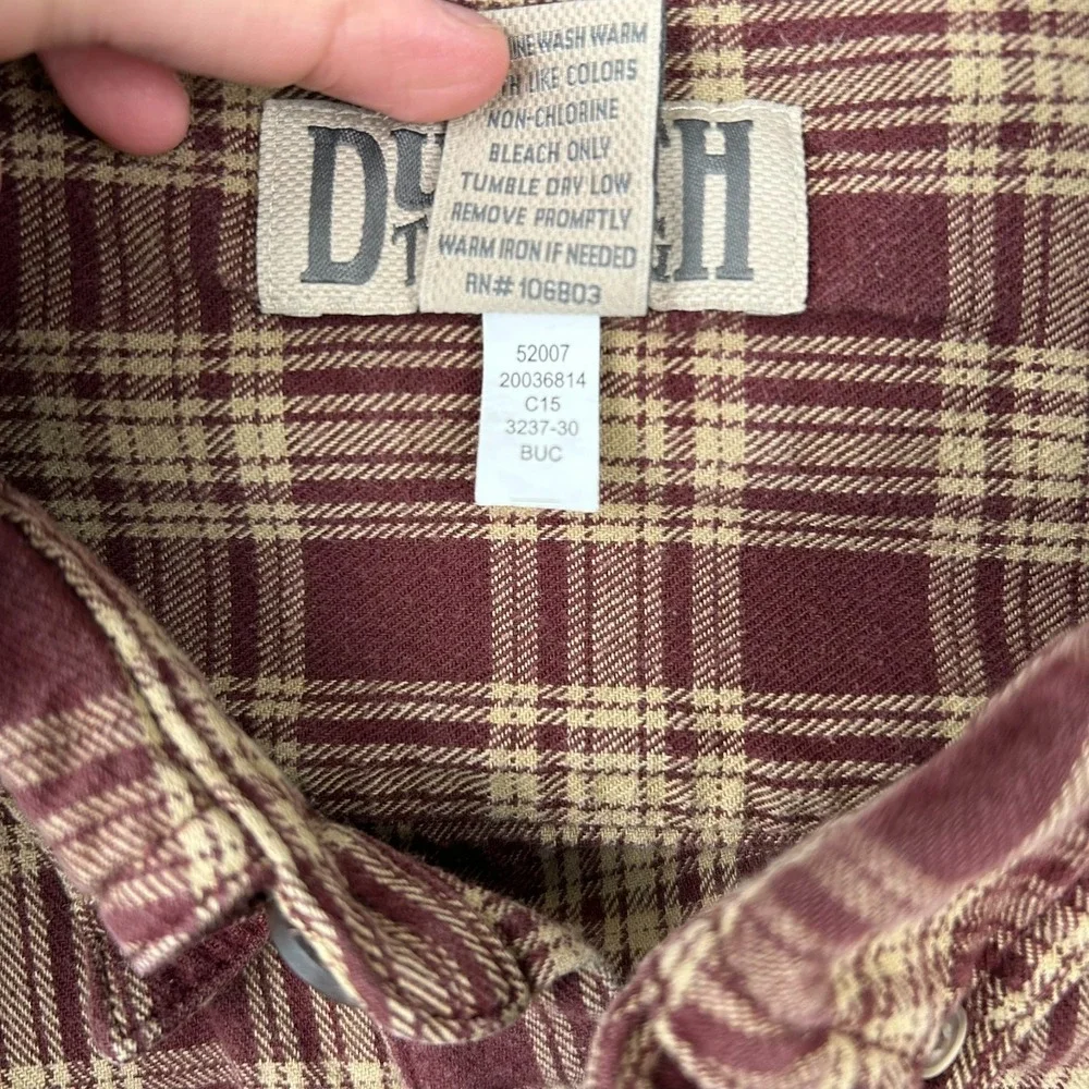 Duluth Trading Free Swingin Relaxed Fit‎ Flannel Shirt Mens 3XLT Long Sleeve Red